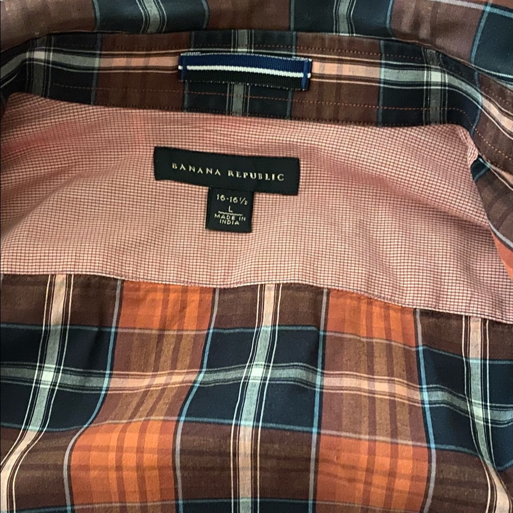 🔥 Banana republic Mens shirt size L 16-16.5 - Picture 5 of 5